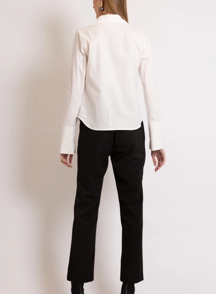 camisa tricoline básica borda barroca