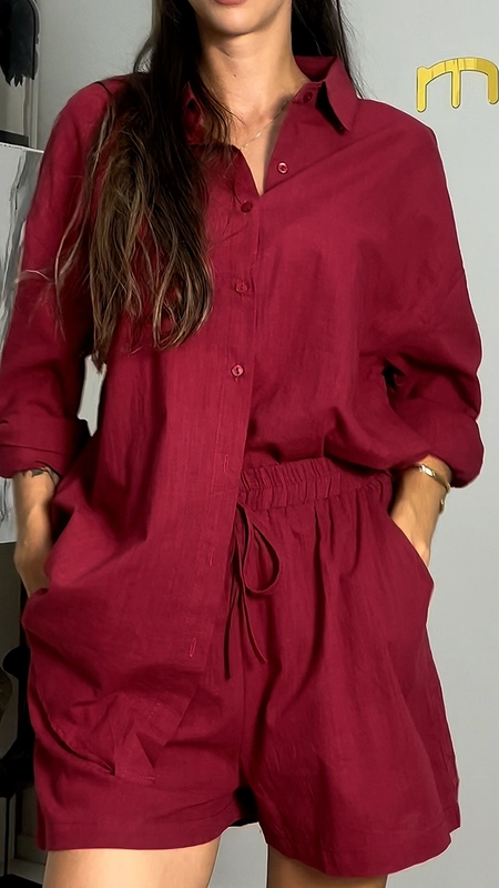 conjunto camisa e short voil algodão giulia