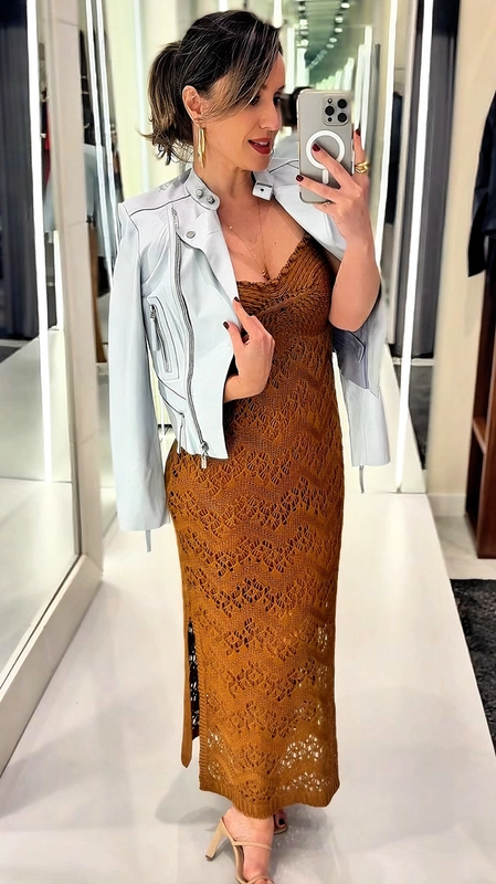 vestido alongado crochê boho