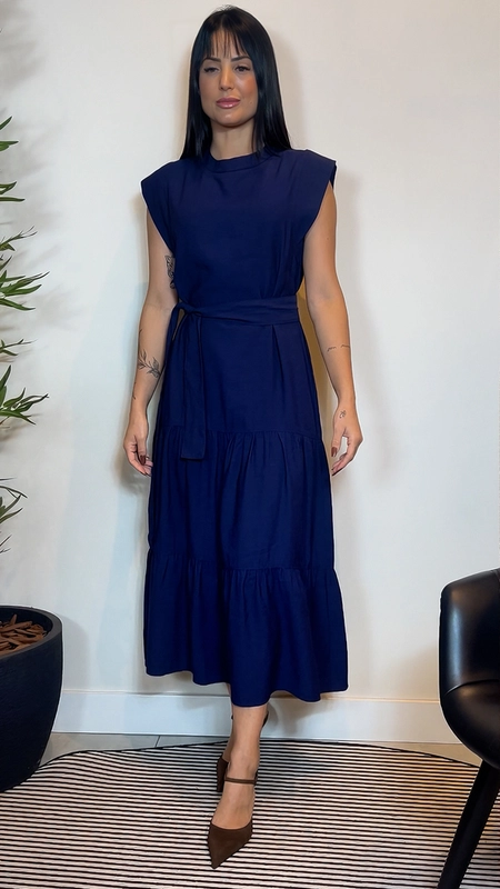 vestido alfaiataria cindy com faixa