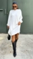 Vestido ml moletom babado paris