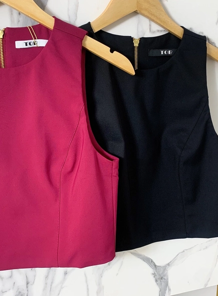 blusa top alfaiataria chic