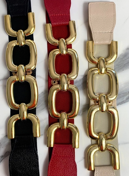 cinto couro elástico elos