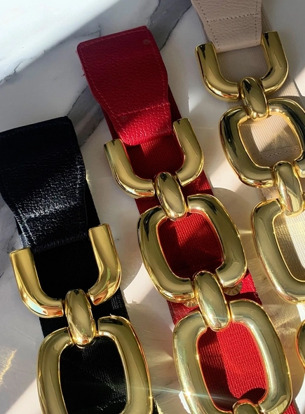 cinto couro elástico elos