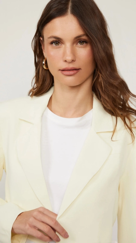blazer cropped crepe animale