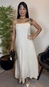 Vestido tricot midi alça fina