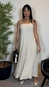 Vestido tricot midi alça fina