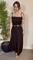 Vestido tricot midi alça fina