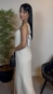 Vestido tricot midi alça fina