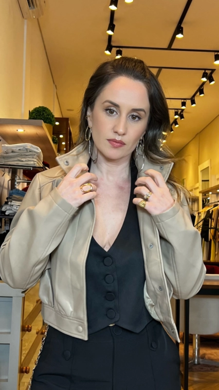 Jaqueta bomber pu anne