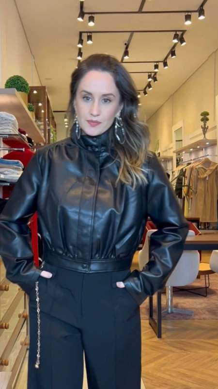 Jaqueta bomber pu anne