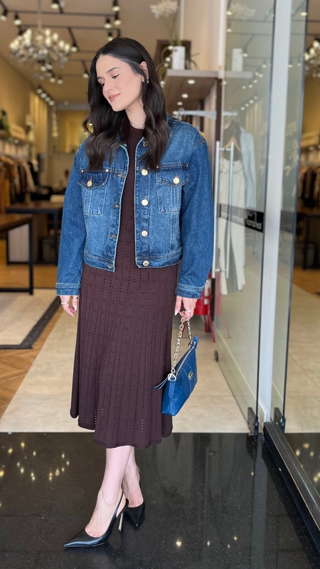vestido tricot toque modal sylvie