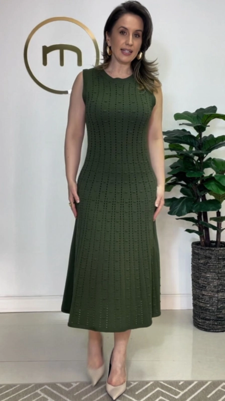 vestido tricot toque modal sylvie