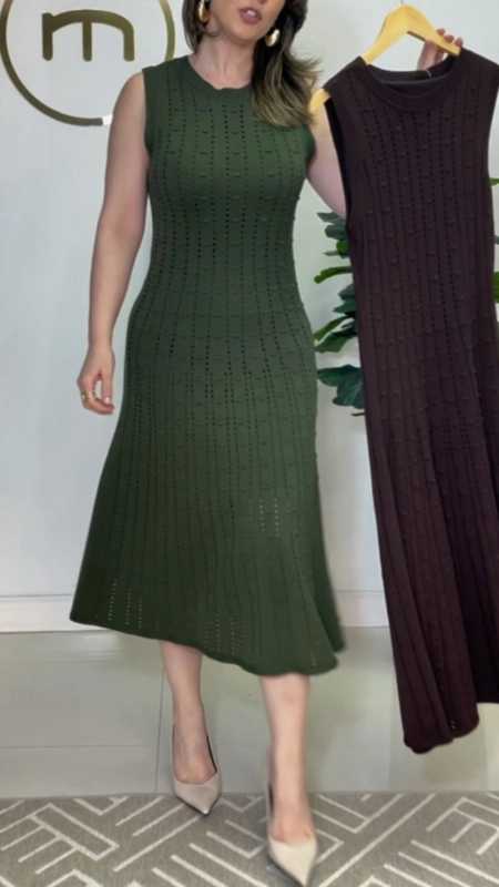 vestido tricot toque modal sylvie