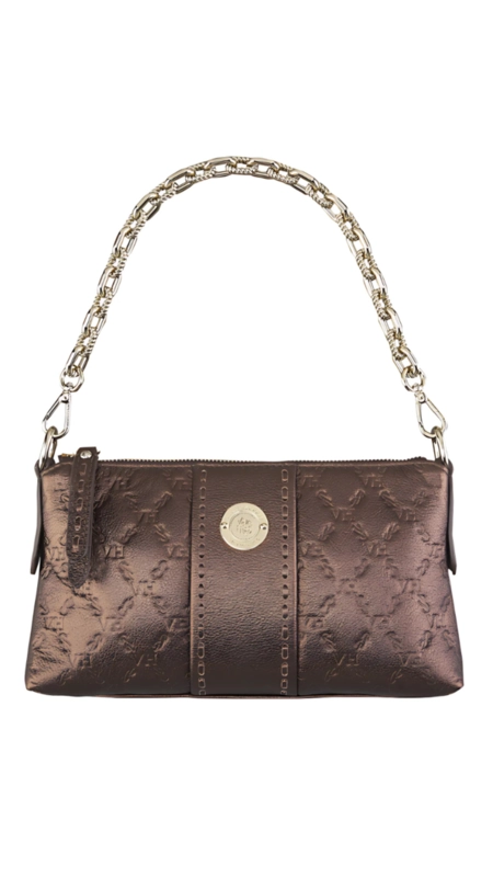 Bolsa ada catena shoulder elos vh couro metalizado
