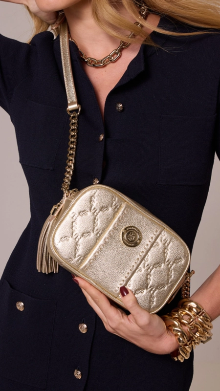 Bolsa kaia elos vh small couro metalizado