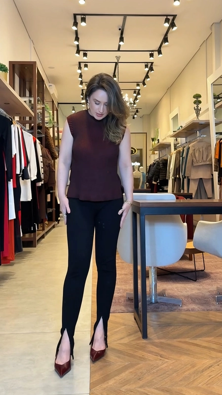 calca legging zíper frontal dudalina