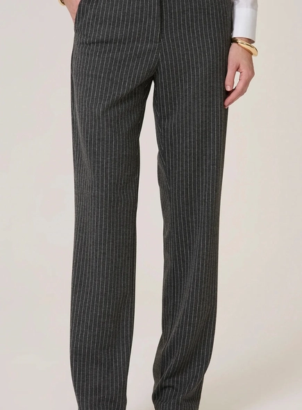 calça reta alfaiataria malha alice dudalina