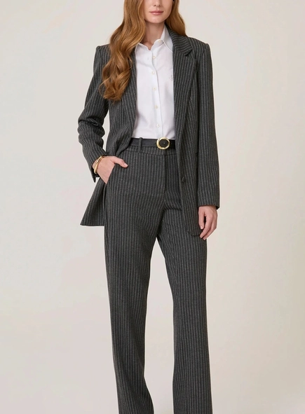 calça reta alfaiataria malha alice dudalina