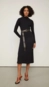 vestido midi basic manga longa animale