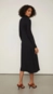 vestido midi basic manga longa animale