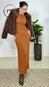 vestido ombro franzido animale