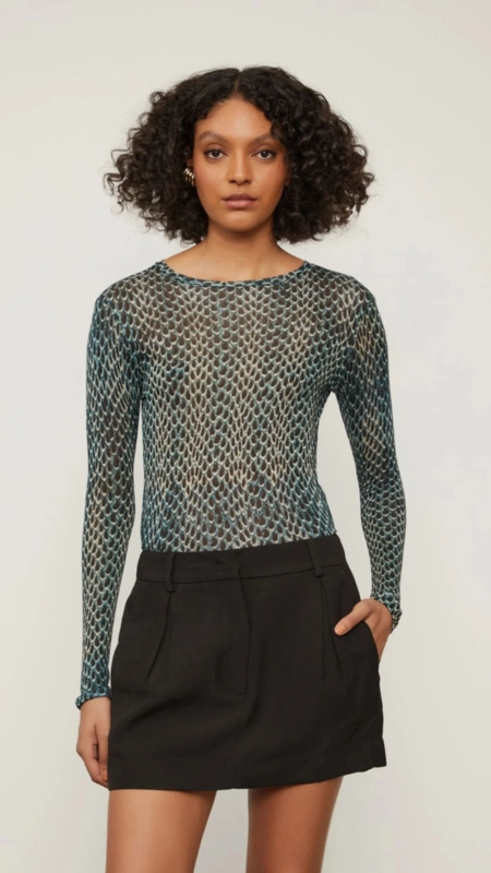 blusa segunda pele estampada skane animale