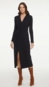 vestido midi decote v luiza animale