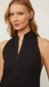 vestido midi meia malha ziper animale