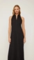 vestido midi meia malha ziper animale