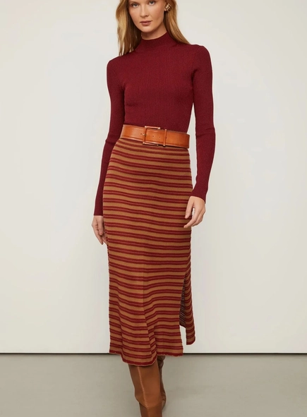 top gola alta cropped lurex de tricot animale