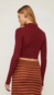 top gola alta cropped lurex de tricot animale