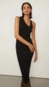 Vestido midi animale decote assimétrico