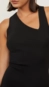 Vestido midi animale decote assimétrico