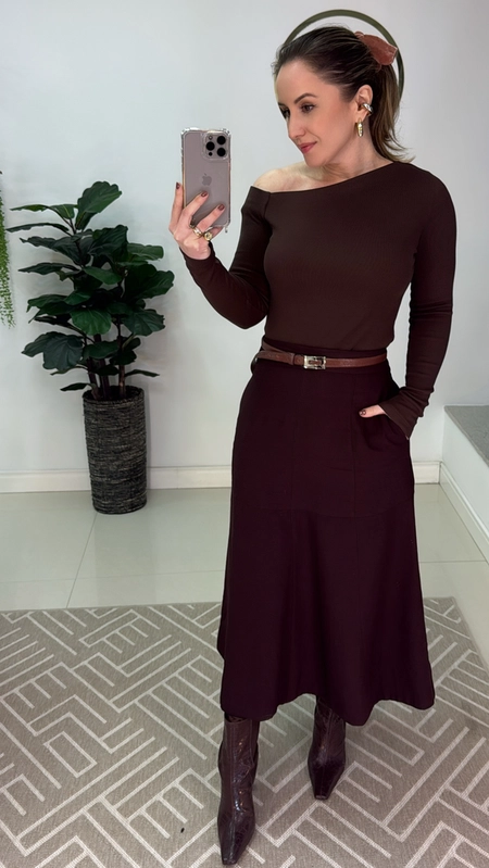 Saia midi visco malu