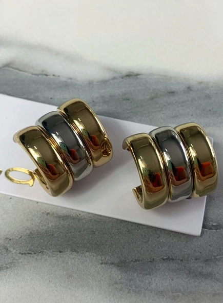 brinco trio mini argola mix banhos