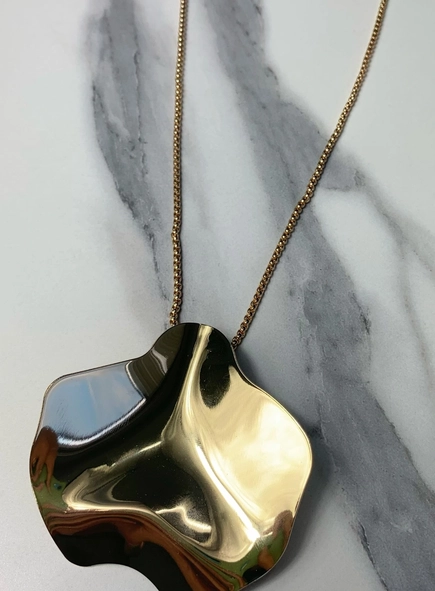 colar alongado bolinhas organic leaf