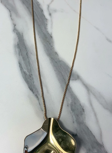 colar alongado bolinhas organic leaf