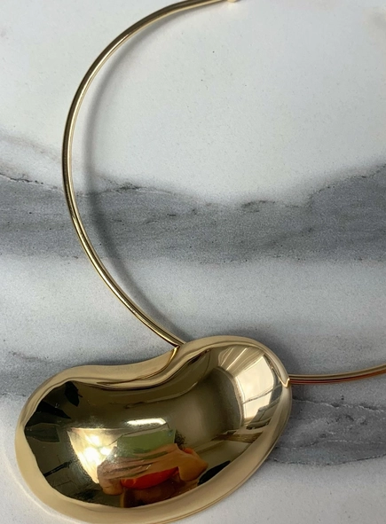 colar aro rígido organic stone