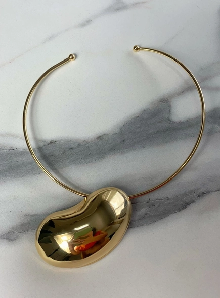 colar aro rígido organic stone