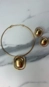 Conjunto colar e brinco quadro vazado