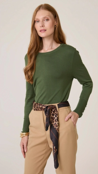 Blusa dudalina ml tricot lina