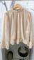 blusa bata manga longa chiffon textura