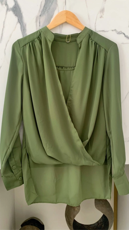blusa crepe ml cachecouer gola padre