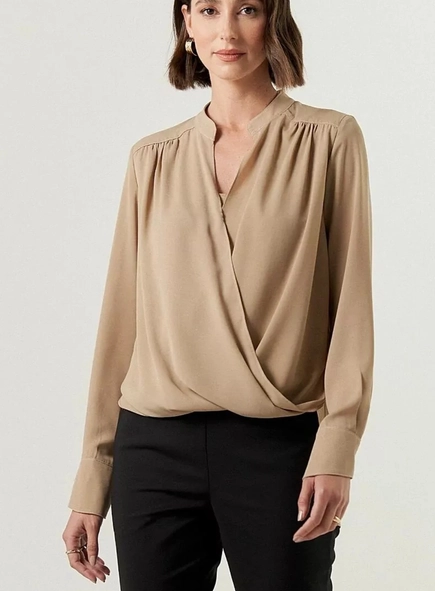 blusa crepe ml cachecouer gola padre