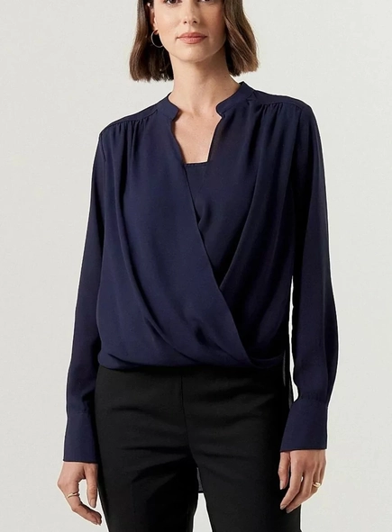 blusa crepe ml cachecouer gola padre