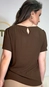 blusa crepe manga curta chic