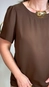 blusa crepe manga curta chic