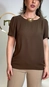blusa crepe manga curta chic