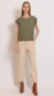 Blusa manga curta ana lurex borda barroca